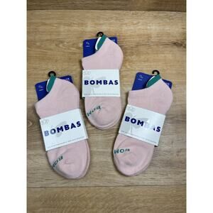 New 3 Pairs Bombas Ankle Socks Pink Medium